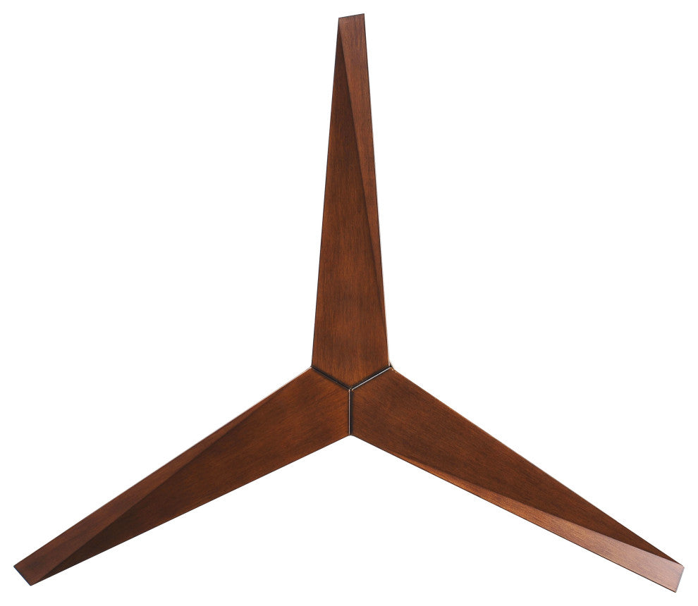 Eliza-H 3 Blade Hugger Paddle Ceiling Fan, Gloss White, Walnut Blades