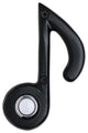 Solid Brass Music Note Doorbell in 4 Finishes, Black