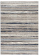 8"x11" Blue and Beige Distressed Stripes Area Rug