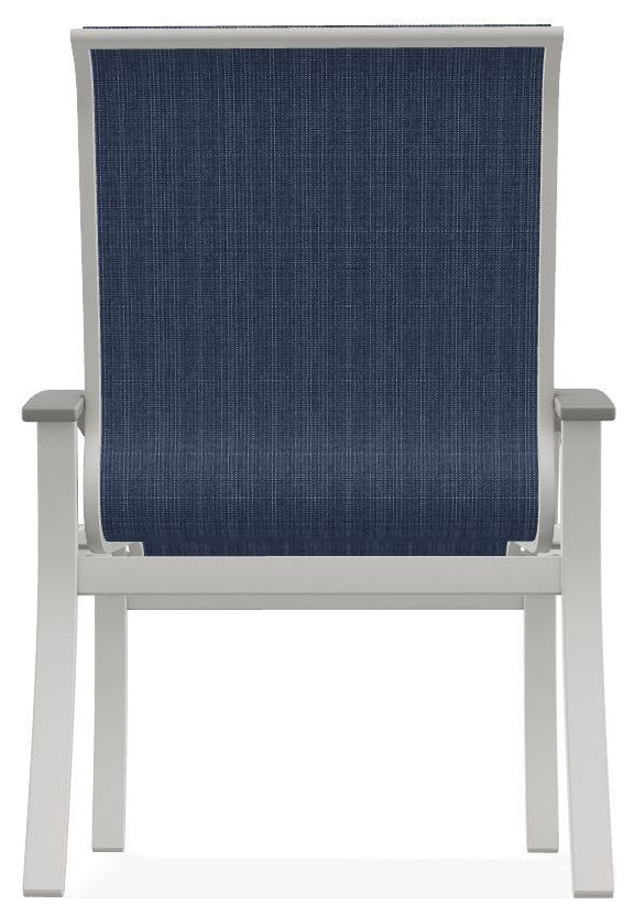 Belle Isle Sling Outdoor Dining Chair, Mavi/Snow