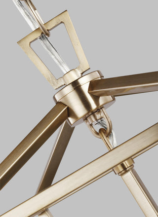 Dianna Three Light Mini Lantern, Satin Brass