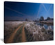 "Frosty Fall Night in Moonlight" Landscape Print Wall Artwork, 40"x30"
