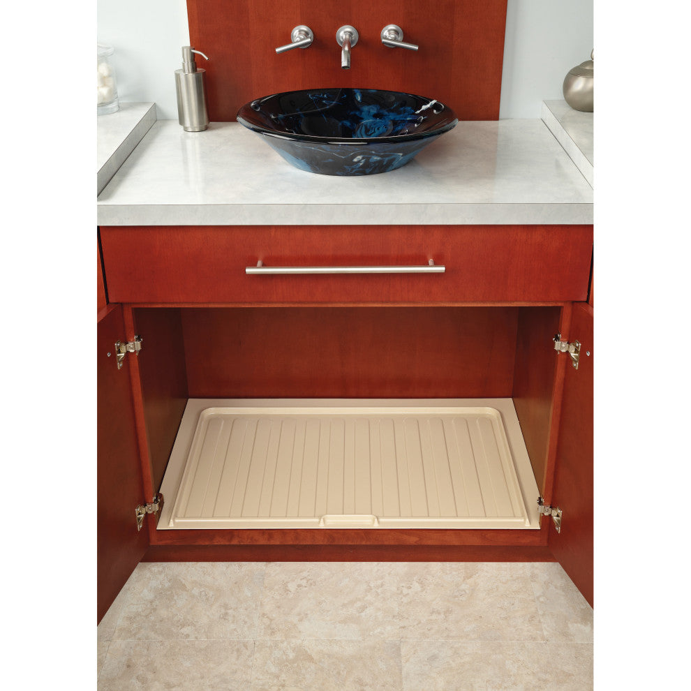 Vanity Sink Base Drip Tray 34-1/2" W Almond Rev-A-Shelf SBVDT-3336-A-1