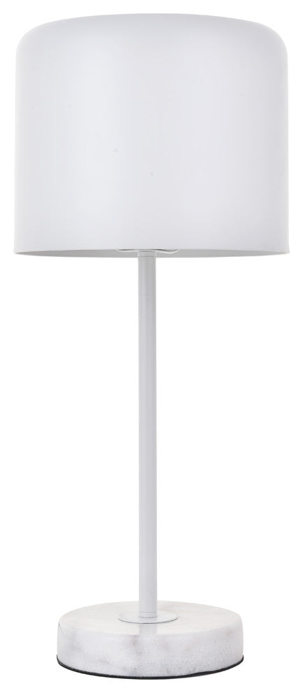 White Finish 1-Light Table Lamp