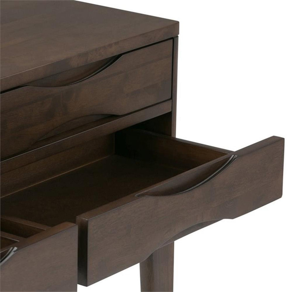 Harper 40" W SOLID WOOD Modern Hallway Console Sofa Table in Walnut Brown