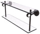 Clearview 22" Two Tiered Glass Shelf with Groovy Accents, Oil Rubbed Bronze