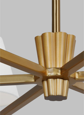 Paisley Large Chandelier, Burnished Brass