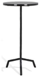 Safavieh Couture Fabrianna Marble Top Drink Table, Black