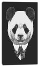 Funny Panda in Suit and Tie, Animal Canvas Art Print, 16"x32"