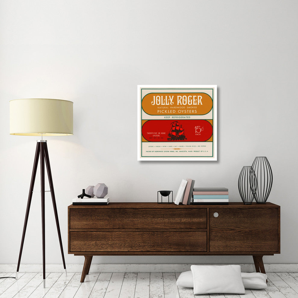 "Jolly Roger Pickled Oysters" Digital Paper Print by Retrolabel, 32"x31"