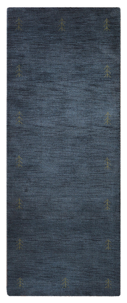HAND KNOTTED LOOM WOOL ECO - FRIENDLY AREA RUGS - Light Blue,Contemporary