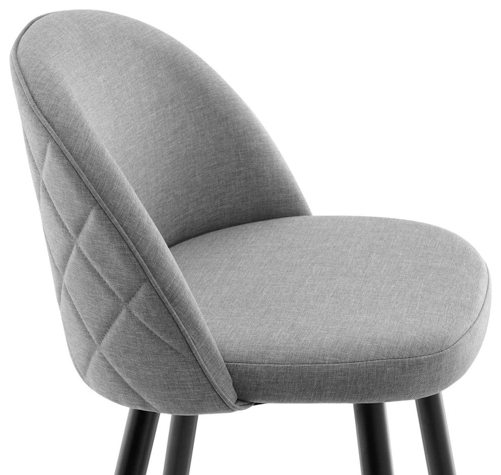 Cordial Fabric Bar Stools - Set of 2-Light Gray