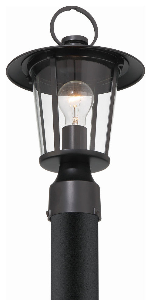 Andover 1-Light Matte Black Outdoor Lantern Post
