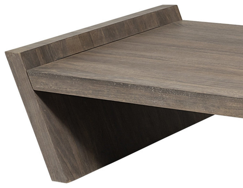 59" Brown Wood Coffee Table