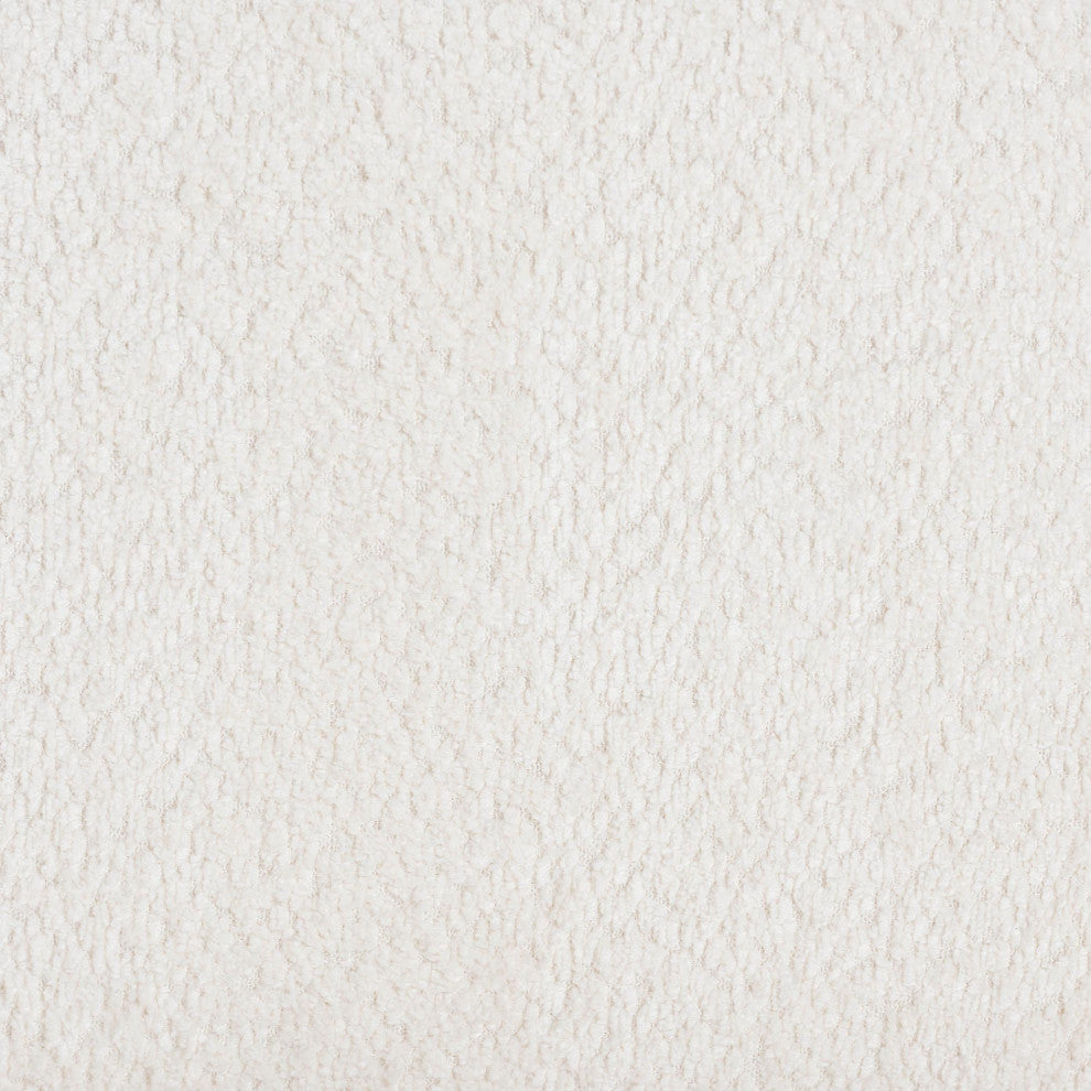 Mahala Modern White Fabric Storage Bench