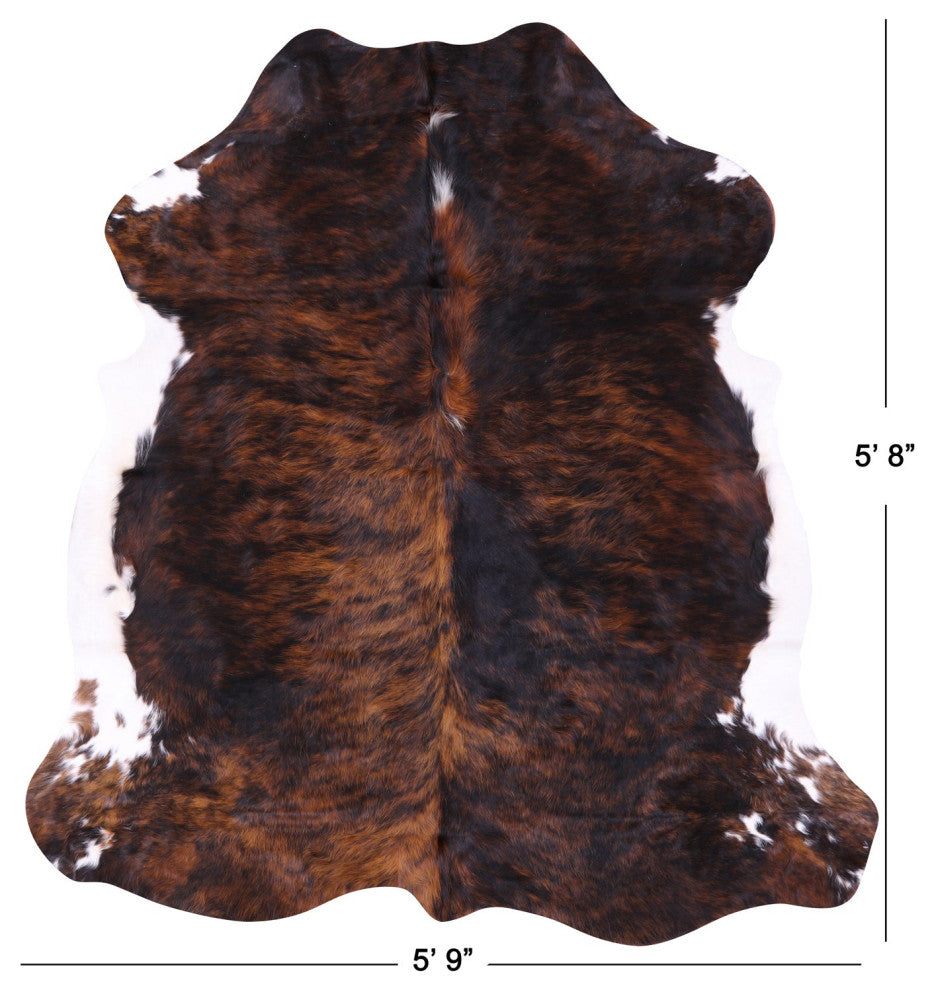 5' 8" X 5' 9" Natural Cowhide Rug C2025
