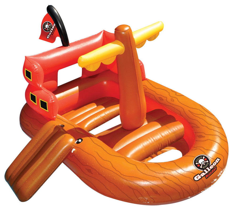 64" Galleon Raider Inflatable Swimming Pool Pirate Ship Floating Boat Toy