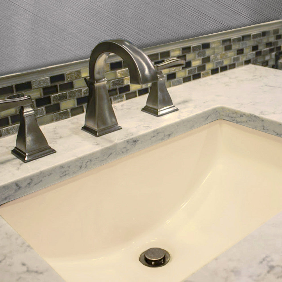 Nantucket Sinks 18"x12" Undermount Ceramic Sink, Bisque