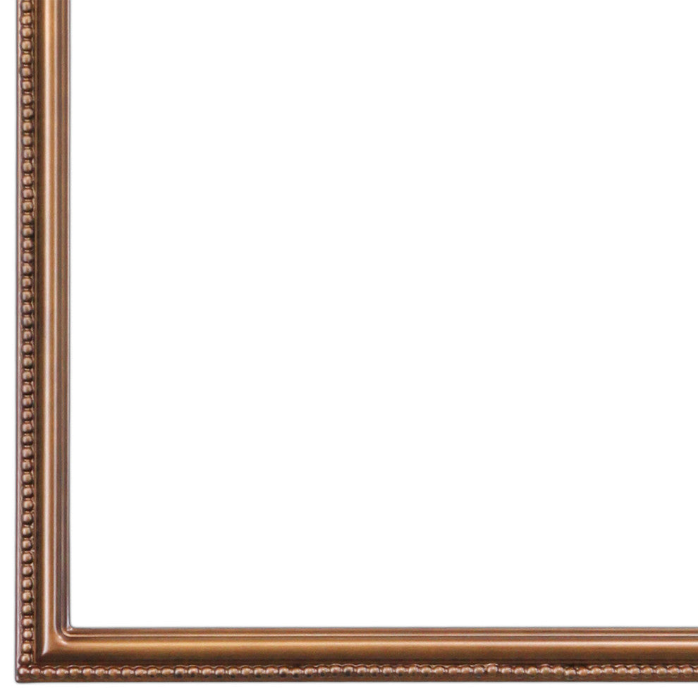 Liffey Framed Mantel Mirror, Peaks Cathedral, 38"x27", Autumn Bronze