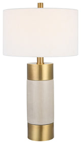 Uttermost Adelia Ivory & Brass Table Lamp