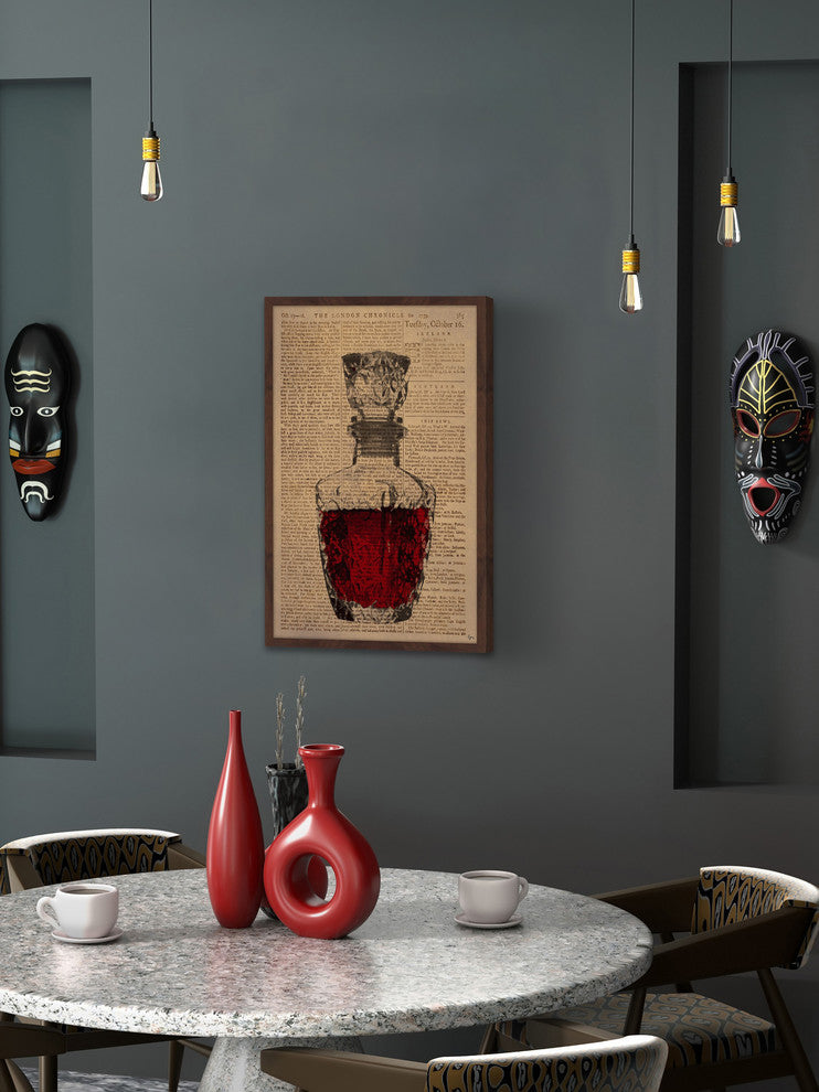 "Rose Wine" Framed Painting Print, 16"x24"