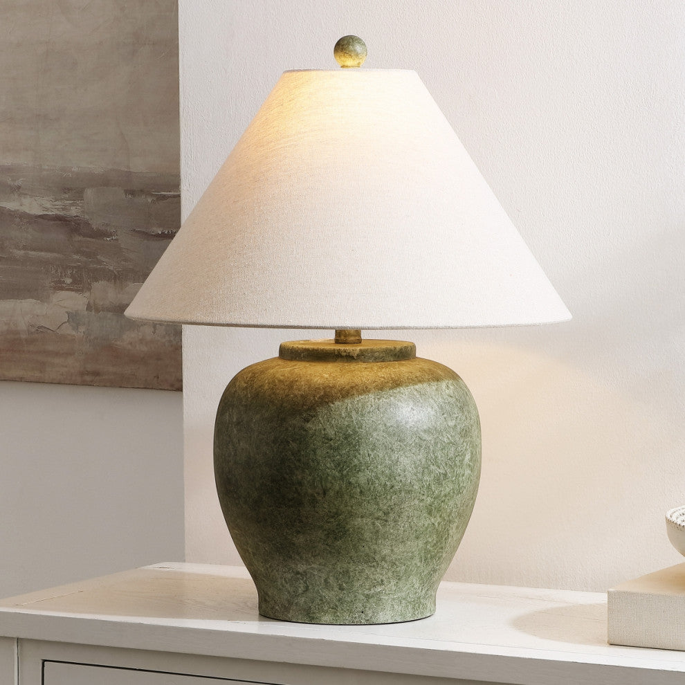 Safavieh Dylan 22" Table Lamp, Antique Green