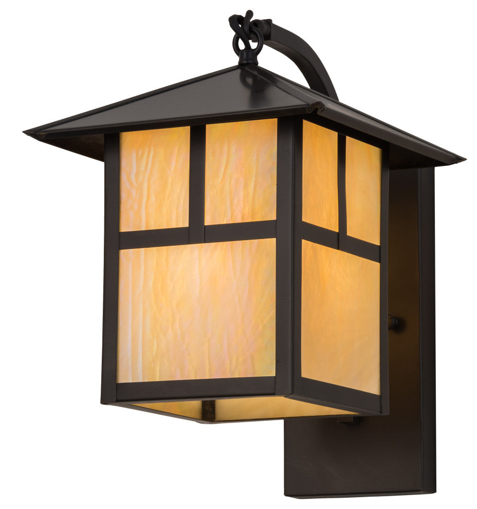 9W Seneca T Mission Curved Arm Wall Sconce