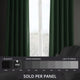 Faux Linen Darkening Curtain Single Panel, Key Green, 50"x84"