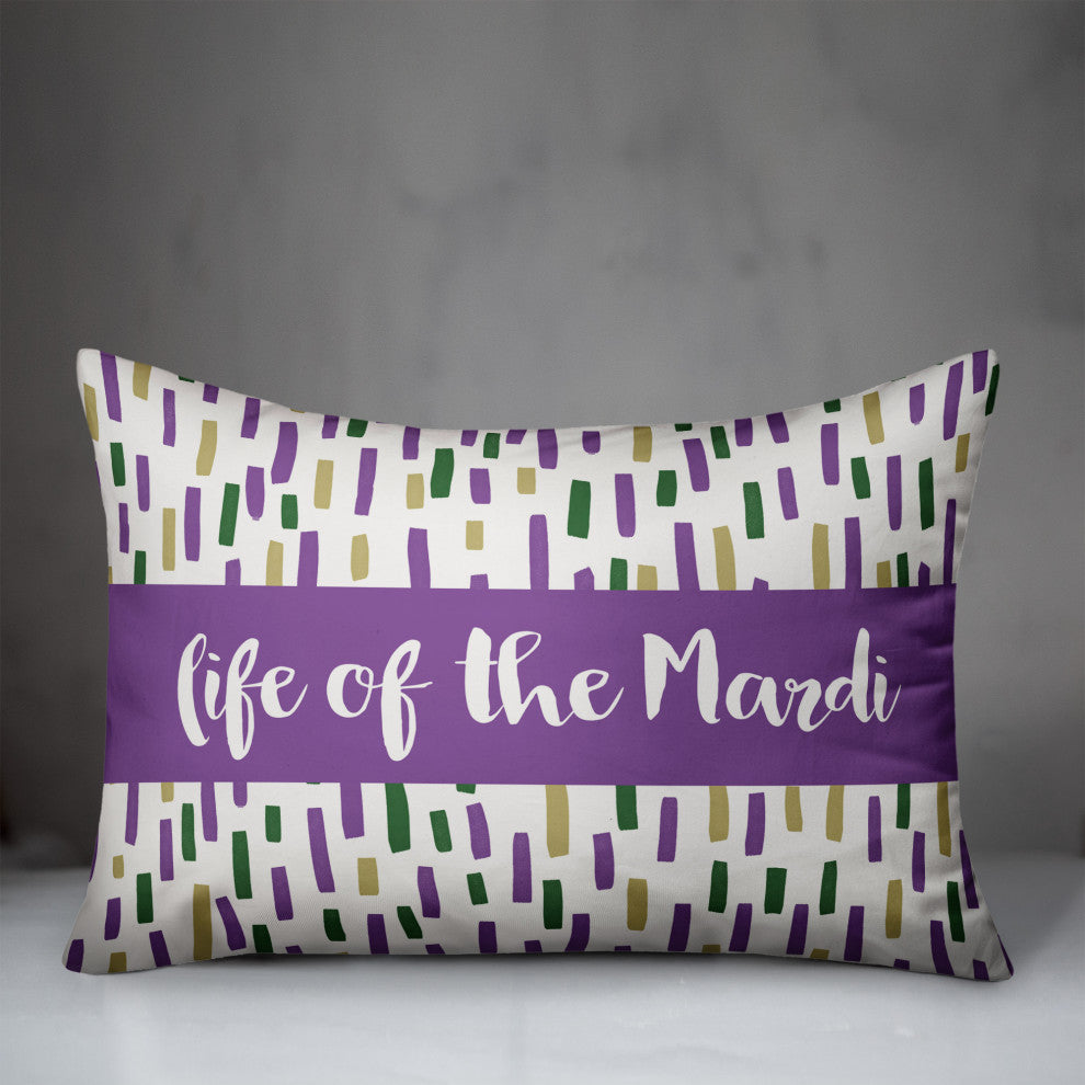 Life of the Mardi 14x20 Spun Poly Pillow