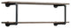 Benzara BM250382 Antique Metal Framed Wall Rack, Brown and Gray