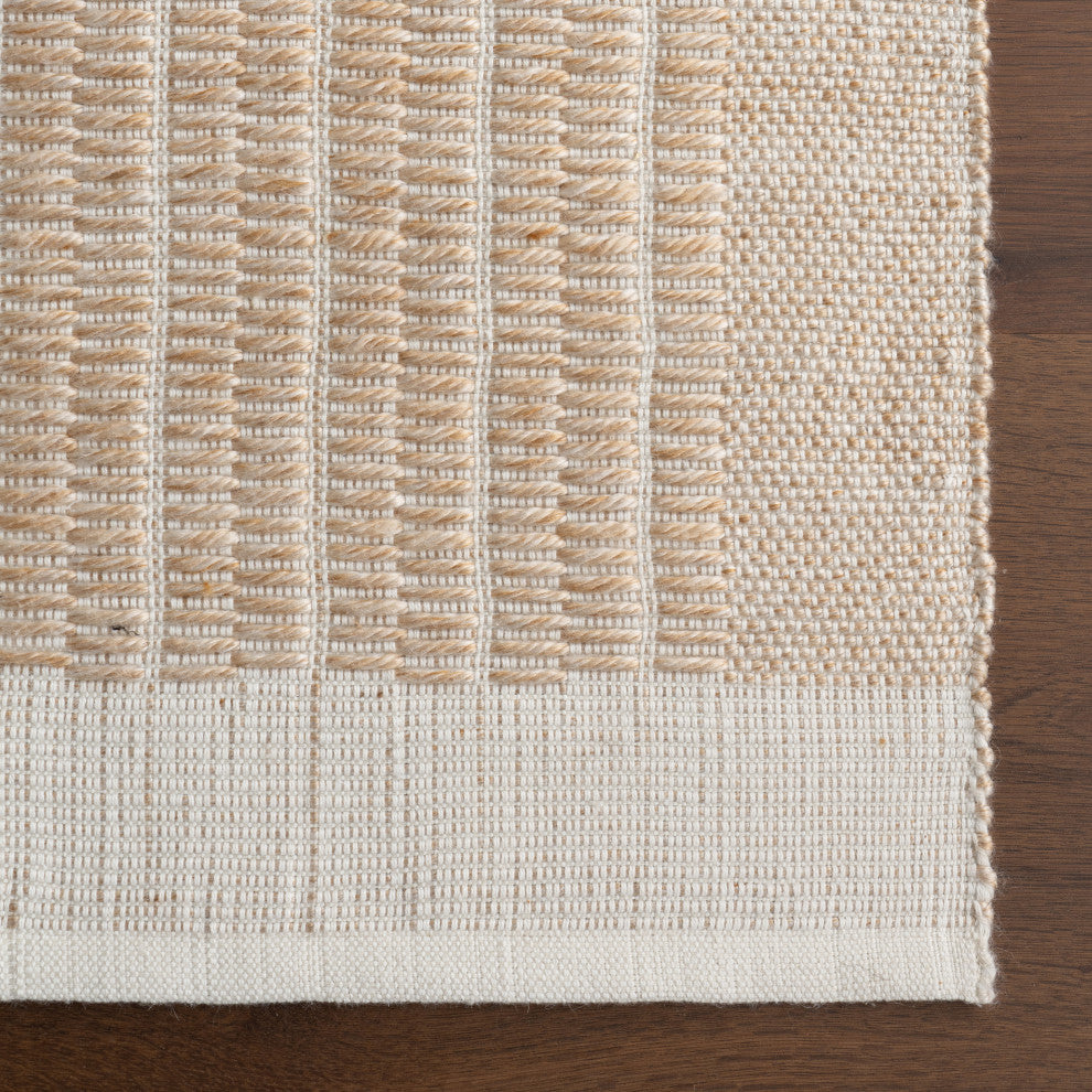 Nuloom Erina Striped Outdoor Rug, Beige 9' x 12'