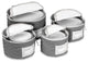 Quilted Microfiber Plate Case Set of 4 Grey