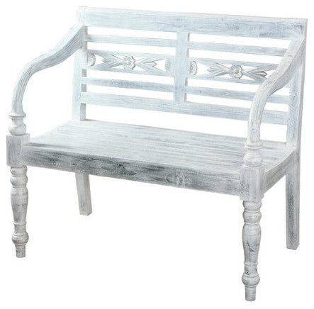 Sterling Industries 6500557 20.8" Width Bench with Restoration Black Finish