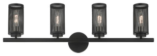 Livex Lighting Industro 4 Light Black, Brushed Nickel Large Vanity Sconce