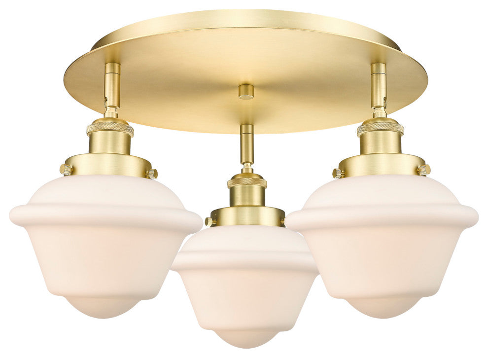 Innovations Lighting 916-3C-8-19 Oxford Flush Oxford 3 Light 19"W - Matte Black