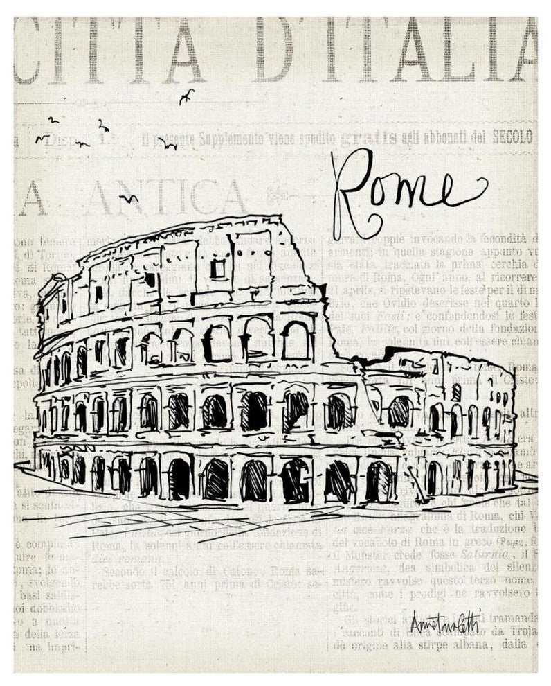 "City Sketches IV" Digital Paper Print by Anne Tavoletti, 18"x22"