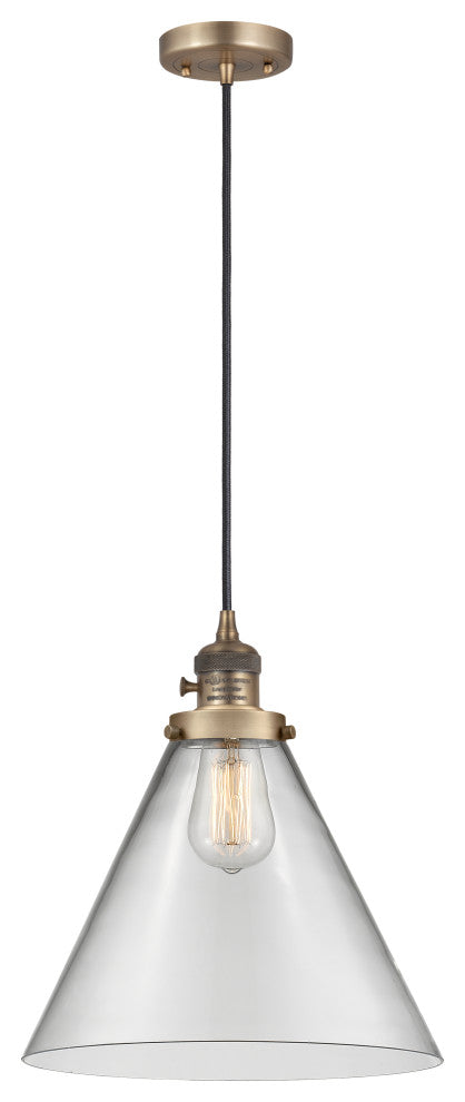 INNOVATIONS 201CSW-BB-G42-L 1-Light Mini Pendant Brushed Brass