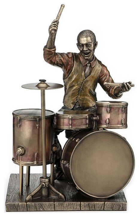 Jazz Band Drummer Statue