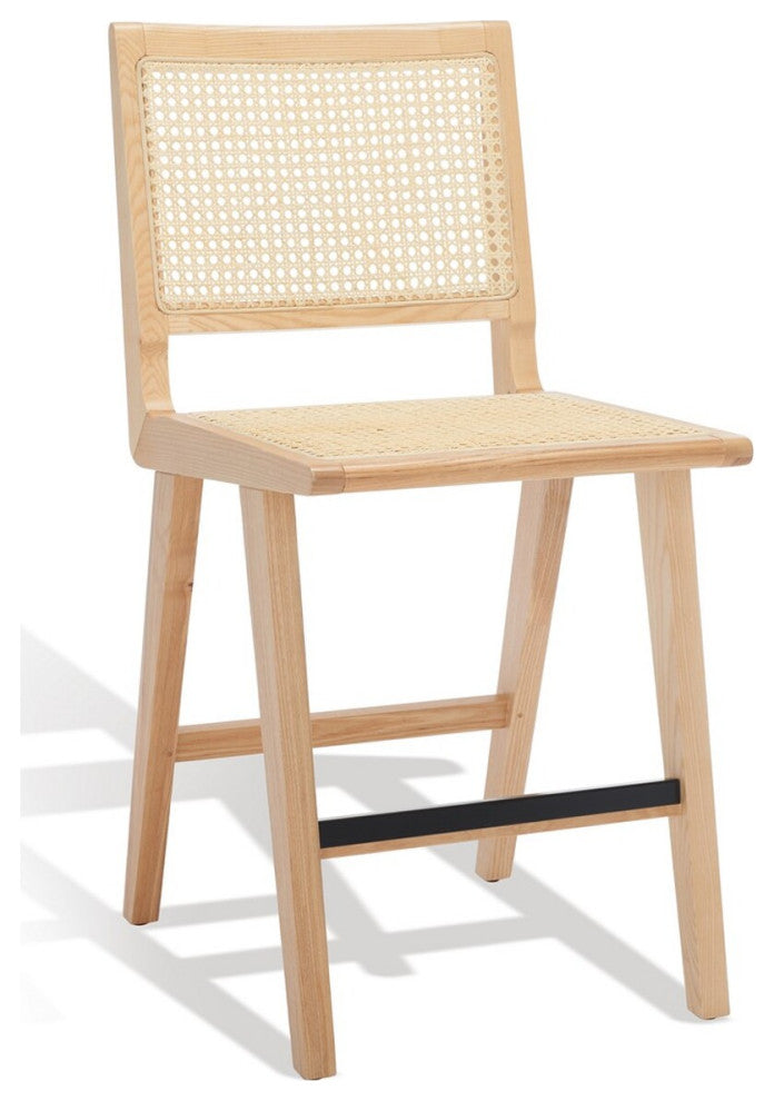 Safavieh Couture Hattie French Cane Counter Stool, Natural