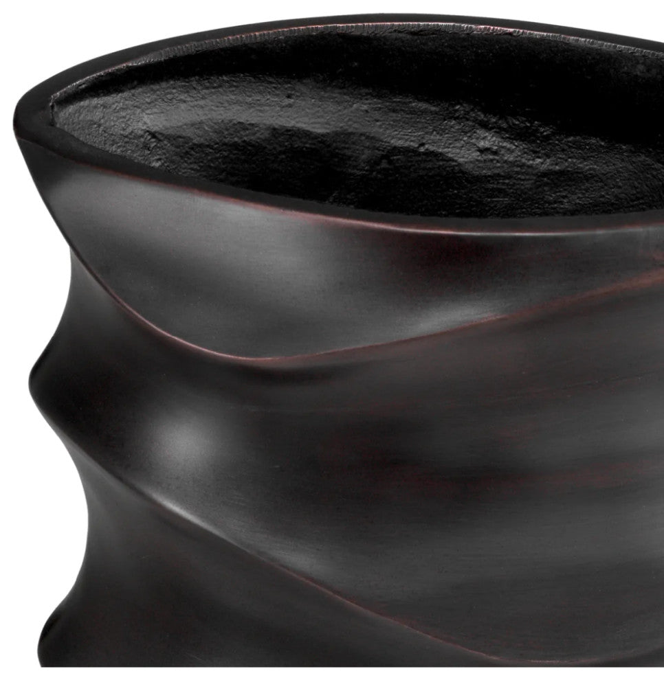 Modern Metallic Vase, Eichholtz Rapho, Black