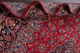 Consigned, Oriental Traditional Hand-Knotted Kashan Persian Area Rug, Red, 9x13