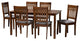 Marsala Modern Collection, Gray/Walnut Brown, 7-Piece Dining Set