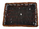 14" Natural Willow Medium Stain Rectangle Tray