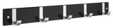 Decorative Hooks For The Home, Black Wood/Satin Aluminum
