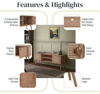 Thelma KD 59.5" Rattan TV Stand