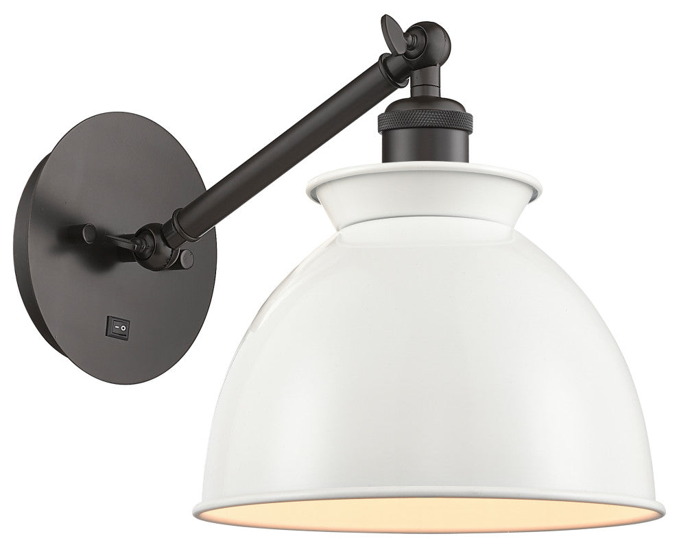 Innovations 317-1W-OB-M14-W-LED Adirondack 1 Light Sconce, Oil Rubbed Bronze