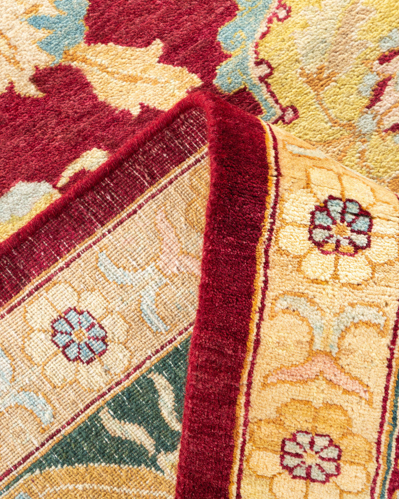 Alina, One-of-a-Kind Hand-Knotted Area Rug Red, 9'2"x11'10"