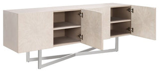Safavieh Couture Zena Nickel Buffet , Light Grey