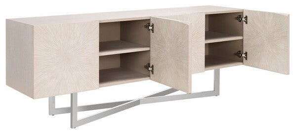 Safavieh Couture Zena Nickel Buffet , Light Grey