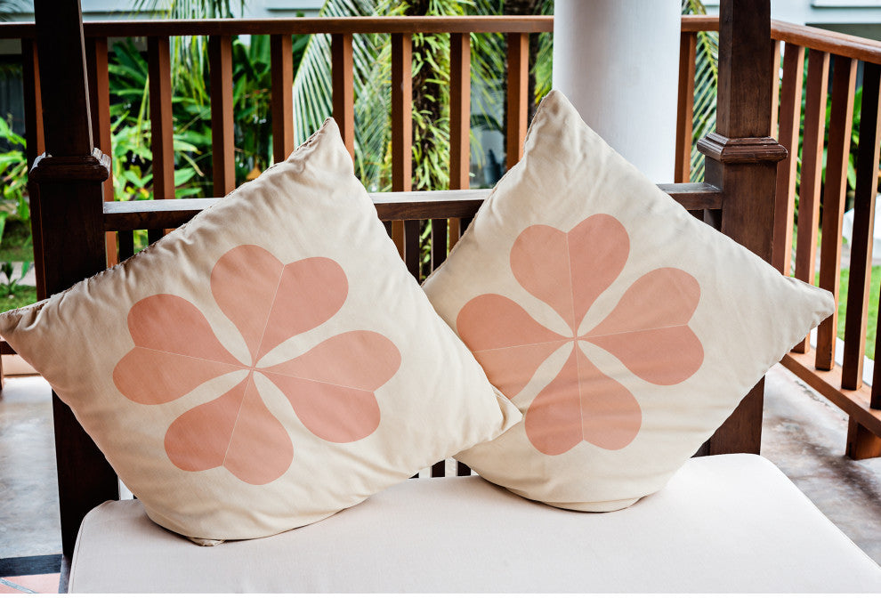 Lucky Clover St. Patrick's Day Indoor/Outdoor Pillow, Sunwashed Red, 18x18"